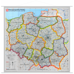  Rzeczpospolita Polska admin/kontur. - mapa ścienna